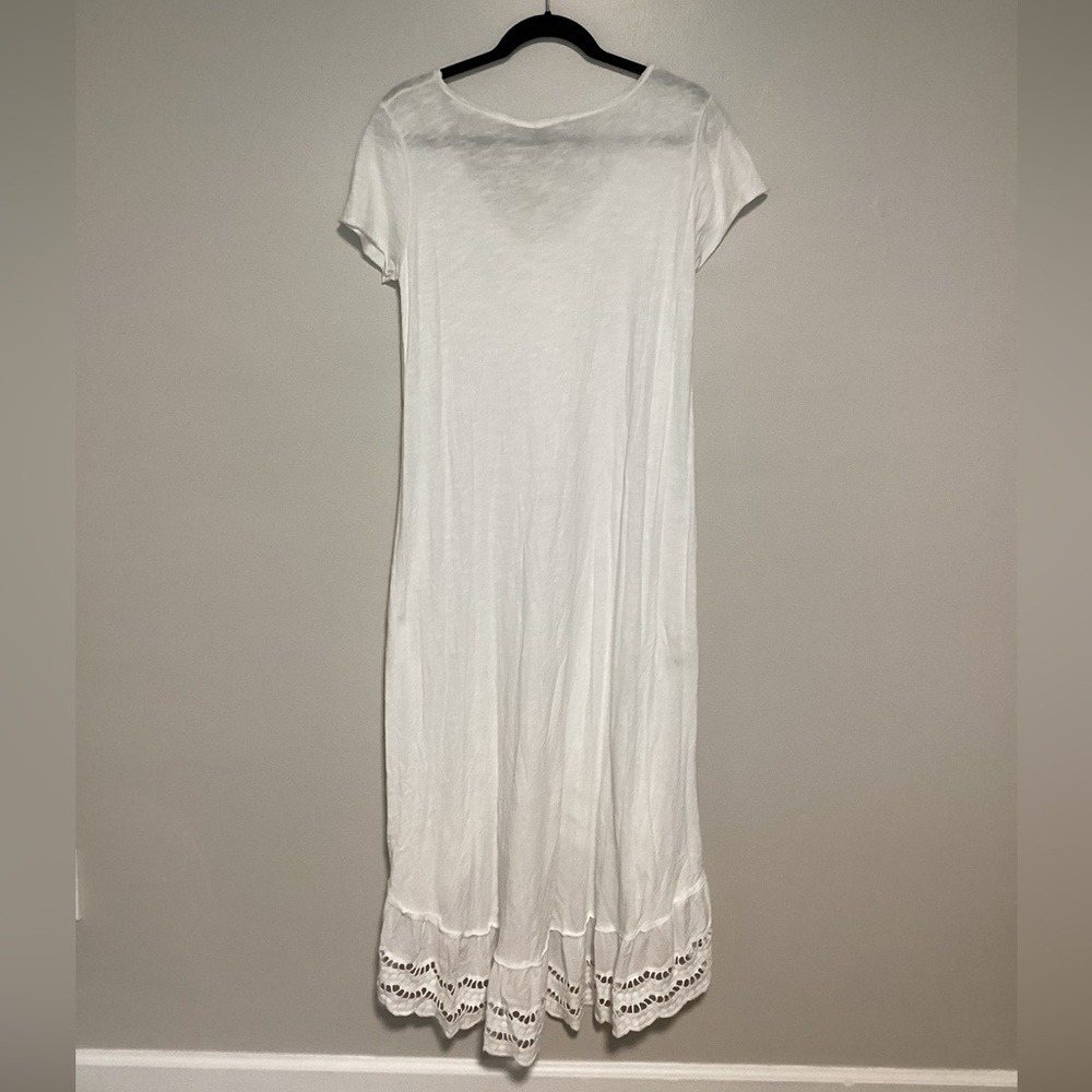 Vanessa Alexandra Women Dress Maxi Size M White Eyelet Gorgeous Made In Italy 🇮🇹 - Picture 4 of 8